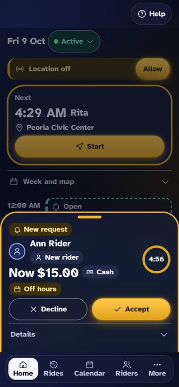 YSTA Driver: his day, and a new request